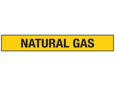 Natural Gas Pipe Markers - 3/4 - 2 3/8 Pipe Diameter S-23495-1 - Uline