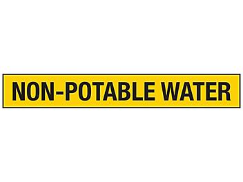"Non-Potable Water" Pipe Markers - 3/4 - 2 3/8" Pipe Diameter S-23496-1