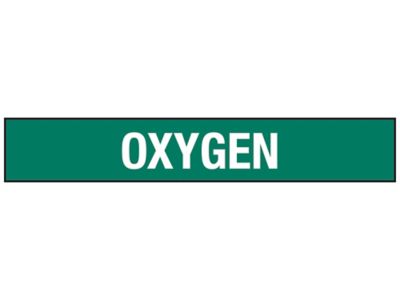 "Oxygen" Pipe Markers - 2 1/2 - 7 7/8" Pipe Diameter S-23499-2