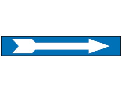 Blue with White Arrow Pipe Markers
