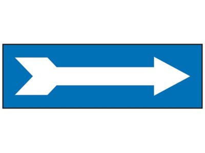 Blue with White Arrow Pipe Markers - 2 1/2 - 7 7/8" Pipe Diameter S-23500-2