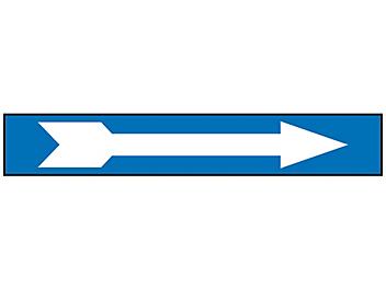 Blue with White Arrow Pipe Markers