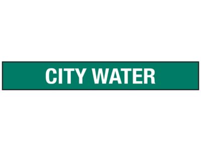 "City Water" Pipe Markers - 3/4 - 2 3/8" Pipe Diameter S-23501-1