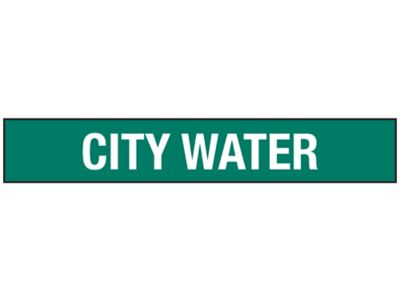 "City Water" Pipe Markers - 2 1/2 - 7 7/8" Pipe Diameter S-23501-2