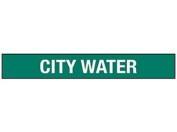 "City Water" Pipe Markers