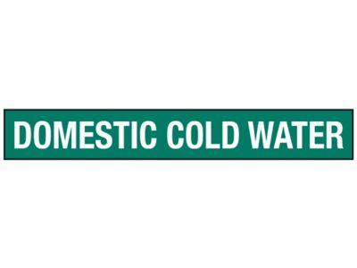  "Domestic Cold Water" Pipe Markers