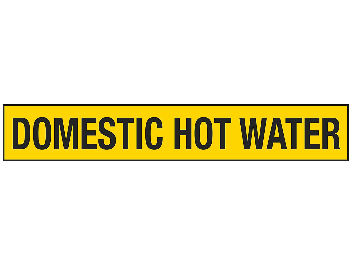 DOMESTIC HOT WATER PIPE MARKERS Water Pipe Markers 