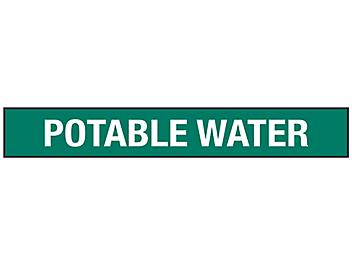 "Potable Water" Pipe Markers - 3/4 - 2 3/8" Pipe Diameter S-23504-1