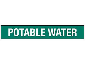 "Potable Water" Pipe Markers - 2 1/2 - 7 7/8" Pipe Diameter S-23504-2
