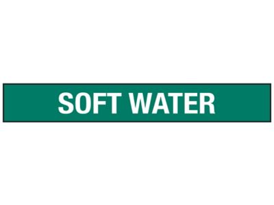 "Soft Water" Pipe Markers
