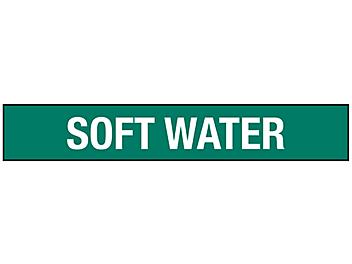 "Soft Water" Pipe Markers - 2 1/2 - 7 7/8" Pipe Diameter S-23505-2
