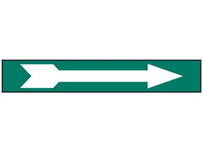 Green with White Arrow Pipe Markers