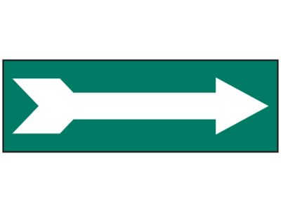 Green with White Arrow Pipe Markers - 8"+ Pipe Diameter S-23506-3