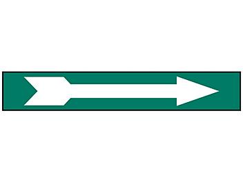Green with White Arrow Pipe Markers