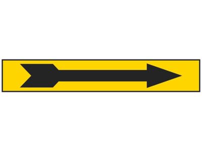 Yellow with Black Arrow Pipe Markers