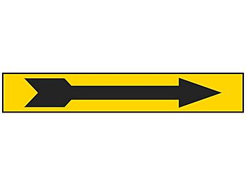 Yellow with Black Arrow Pipe Markers