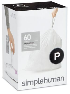 100pk Replacement Durable Garbage Bags, Fits Simplehuman¨ Ôsize ''D''Ô, 20L  / 5.2 Gallon