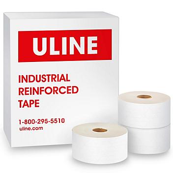 Uline Industrial Reinforced Kraft Tape - 3" x 450', White S-2352