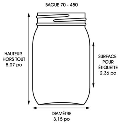 Wide-Mouth Glass Jars - 1/2 Gallon, Plastic Cap - ULINE - Case of 6 - S-14489P