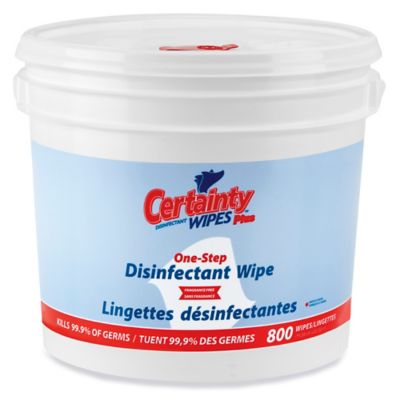 Certainty™ Disinfecting Wipes Jumbo Bucket - Unscented, 800 ct S-23542 -  Uline