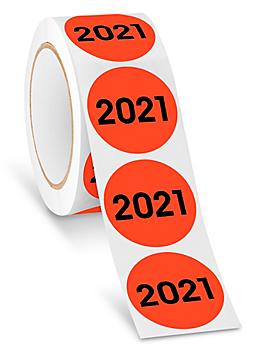 Year Inventory Labels - "2021", 2" S-23550