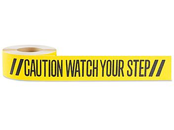 Caution Watch Your Step Anti-Slip Tape - 3" x 60', Yellow S-23629