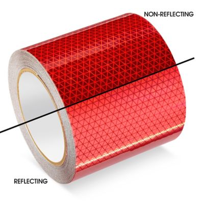 12 x 48 RED Reflective Vinyl Adhesive Sign Hight Reflectivity Intersolar®