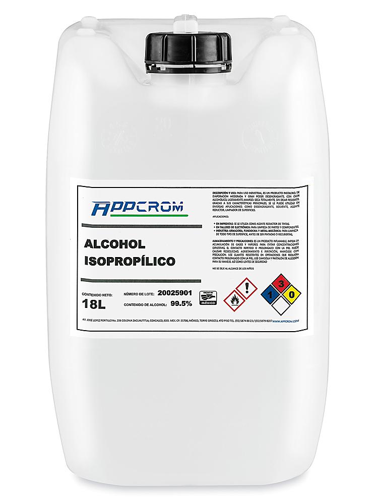 Alcohol Isopropílico al 99% - Botella de 18 L S-23640 - Uline