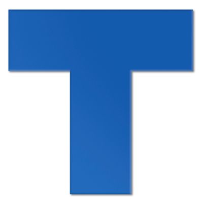 Mighty Line&reg; Deluxe Safety Tape Shapes - 6 x 6 x 2", T-Shape, Blue S-23655BLU