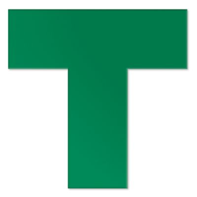 Mighty Line&reg; Deluxe Safety Tape Shapes - 6 x 6 x 2", T-Shape, Green S-23655G