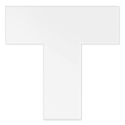 Mighty Line&reg; Deluxe Safety Tape Shapes - 6 x 6 x 2", T-Shape, White S-23655W