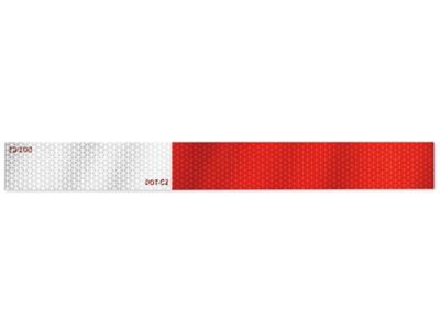 Uline Reflective Conspicuity Tape Strips - 2 x 18", Red/White S-23668