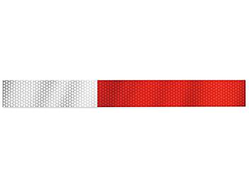 Uline Reflective Conspicuity Tape Strips - 2 x 18", Red/White S-23668