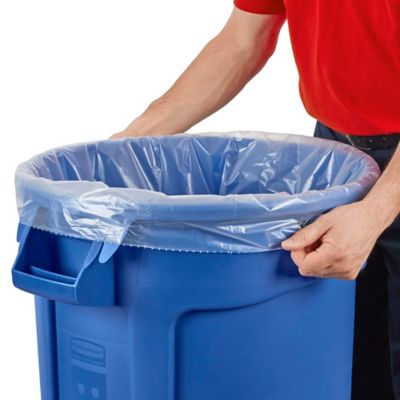 Uline Industrial Trash Liners - 8-10 Gallon, 1.5 Mil, Clear