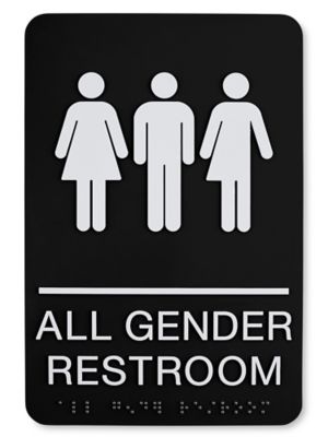  Enseigne de toilettes en plastique – « All Gender »