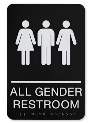 Plastic Restroom Sign - All Gender