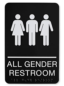 Plastic Restroom Sign - All Gender