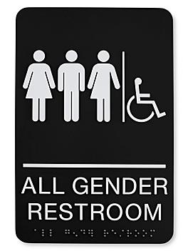 Plastic Accessible Restroom Sign - All Gender