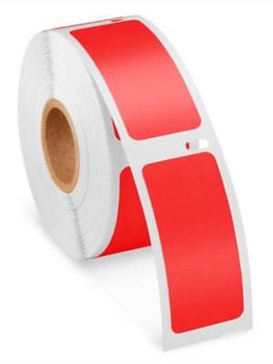 Uline – Petites étiquettes pour imprimante – 1 x 2 1/8 po, papier rouge  S-23719R - Uline