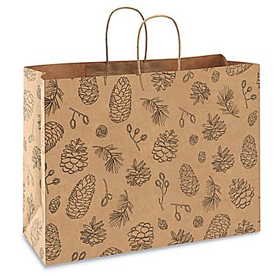25 Christmas Chalkboard Paper Shopping Bags 16" x 6” x 12 ½” Retail Gift Vogue