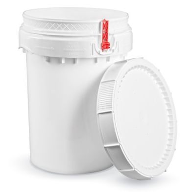 Lid with Spout for 3.5, 5, 6 and 7 Gallon Plastic Pail - Gray S-9943GR -  Uline