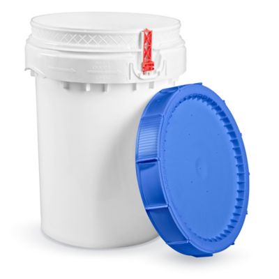 Screw Top Pail - 12 Gallon, Blue Lid S-23730BLU