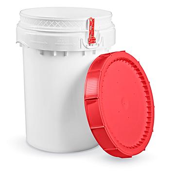 Screw Top Pail - 12 Gallon, Red Lid S-23730R