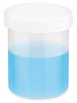 Clear Plastic Jars with Screw-On Lids, Clear Plastic Jars in Stock - ULINE