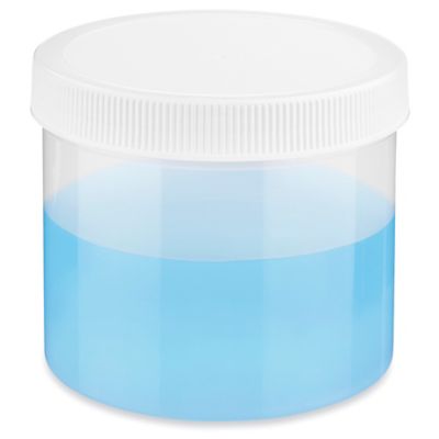  Translucent Round Wide-Mouth Plastic Jars Bulk Pack - 32 oz