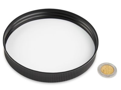 Tapas de Polipropileno Acanaladas - 120/400, Negro S-23752