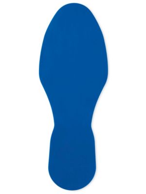 Mighty Line&reg; Deluxe Safety Tape Footprints - 3 3/8 x 9 1/4", Blue S-23755BLU