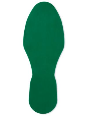 Mighty Line&reg; Deluxe Safety Tape Footprints - 3 3/8 x 9 1/4", Green S-23755G