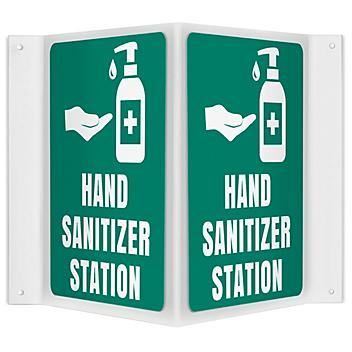 Projecting Sign - "Hand Sanitizer Station", 3-Way S-23799
