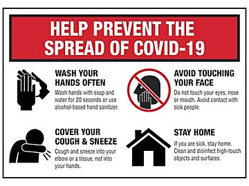"Help Prevent the Spread of COVID-19" Sign